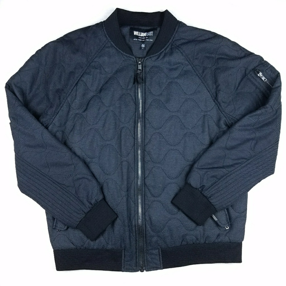 William Rast Bedford quilted jacket gray Large